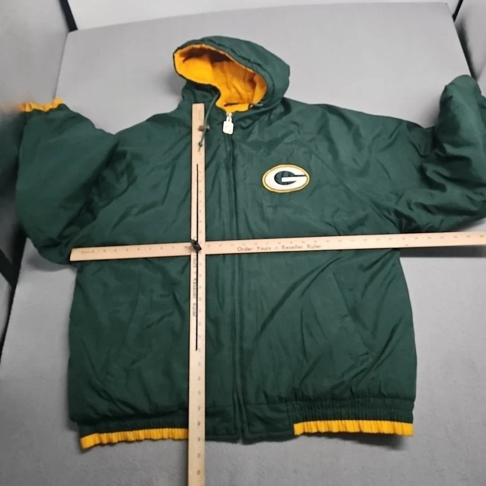 Vintage Green Bay Packers NFL Gameday Logo 7 Jacket (1990s) Hooded Men's XL Rare